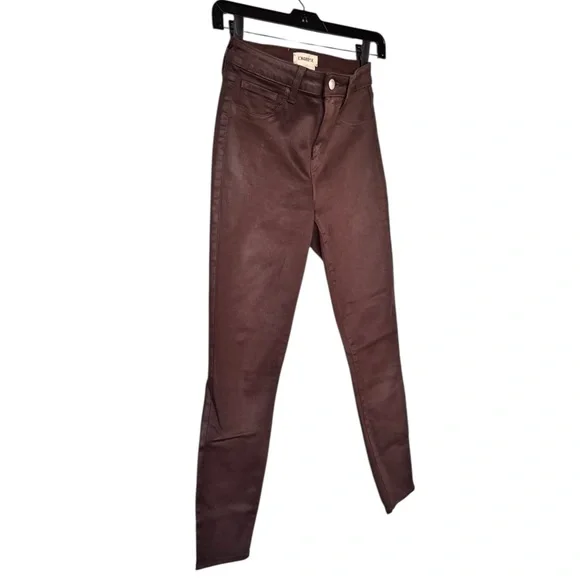 L’Agence Brown Coated Margot Jeans Size 26 - Picture 9 of 12